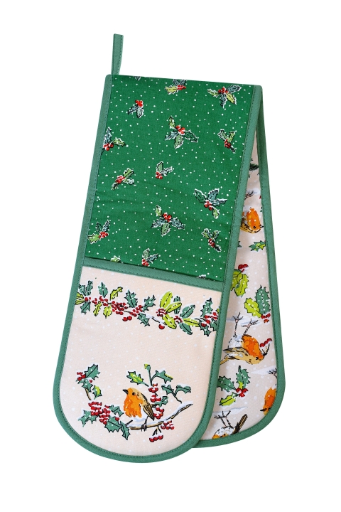 Ulster Weavers Christmas Robins Double Oven Glove