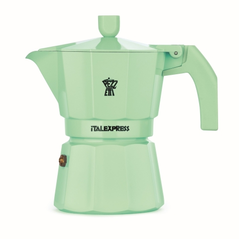 Pezzetti Italexpress Pastel Green Aluminium Coffee Maker 3C