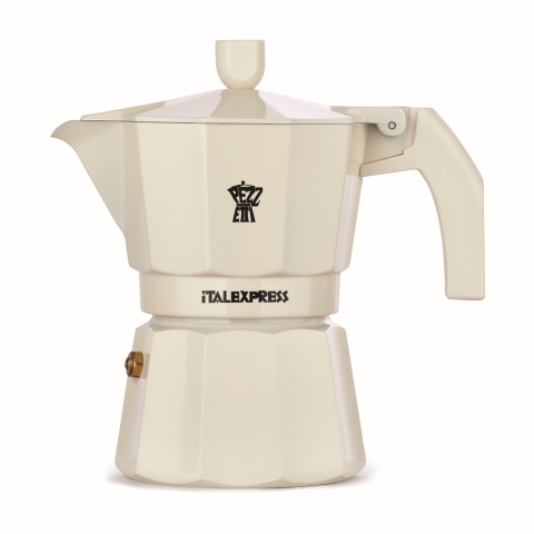 Pezzetti Italexpress Pastel Cream Aluminium Coffee Maker 3C