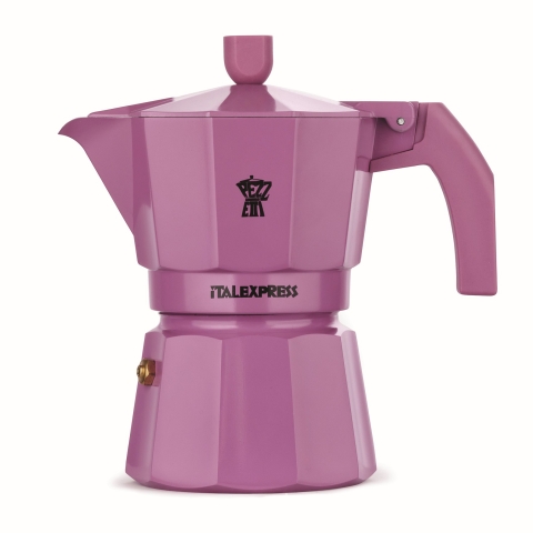 Pezzetti Italexpress Magenta Alum. Pastel Coffee Maker 3C