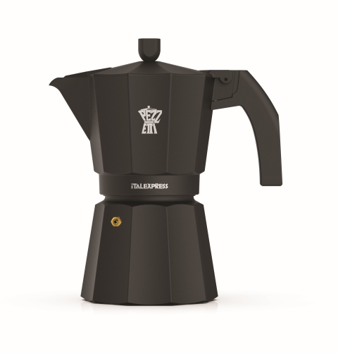 Pezzetti Italexpress Coal Black Aluminium Coffee Maker 6C