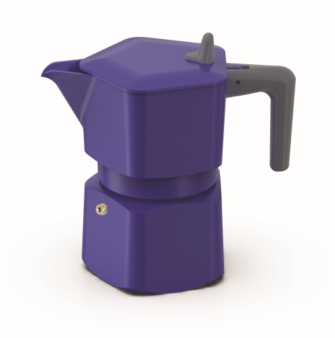 Pezzetti Pentaexpress Torpedo Blue Aluminium Coffee Maker 3C