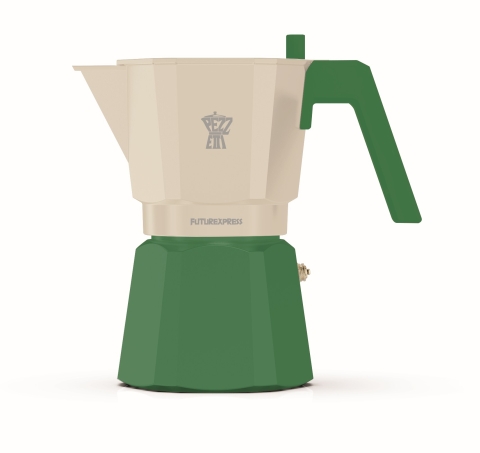 Pezzetti Futurexpress Forest Green Aluminium Coffee Maker 6C