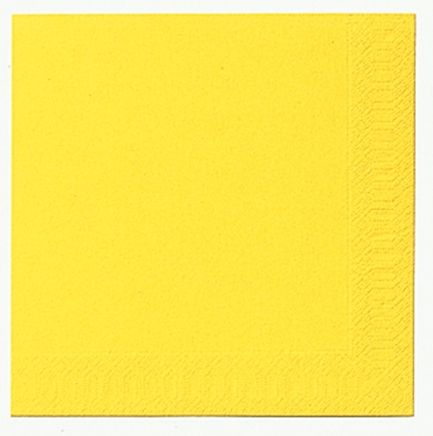 Duni Napkin 3-Ply 40cm Brilliant Yellow - 20PK
