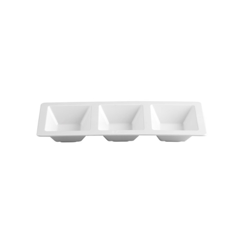 Jab White 3 Section Platter 37x15cm