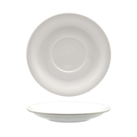 Rockingham White Latte Saucer