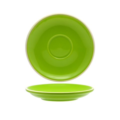 Rockingham Vert Green Long Black / Flat White Saucer