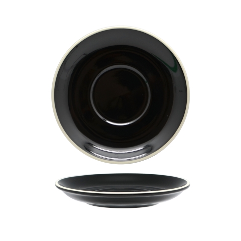 Rockingham Black Cappuccino Saucer