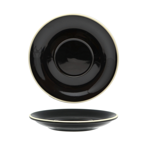 Rockingham Black Latte Saucer