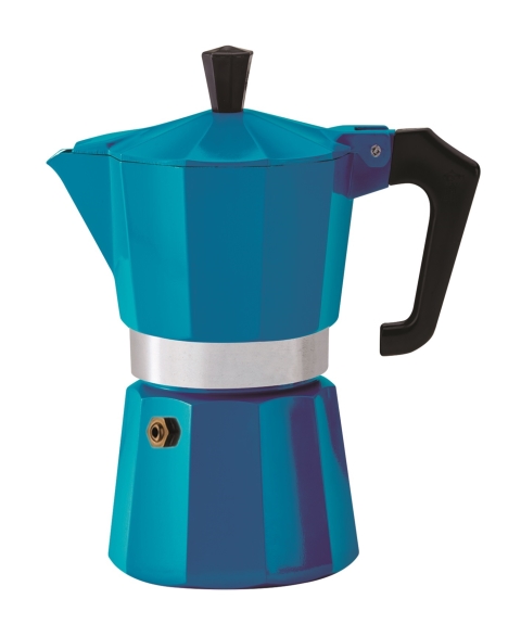 Pezzetti Teal Italexpress Aluminium Coffee Maker 6C